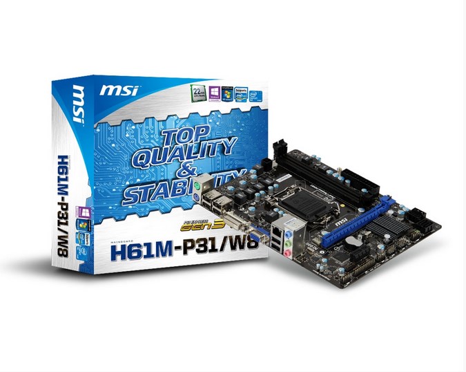 Bo mạch chủ Mainboard MSI H61M-P31/W8